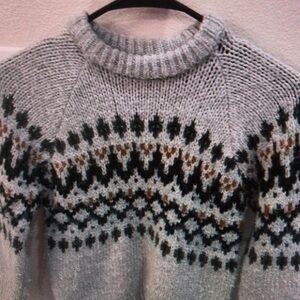 Men's Gray Patterned Sweater